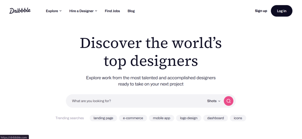 dribbble graphic designer platform