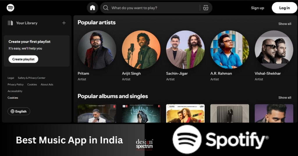 spotify dark theme design